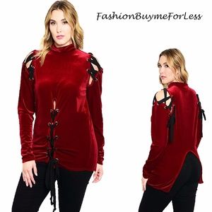 PLUS Sexy Holiday Renaissance Medieval Lace-UP Top