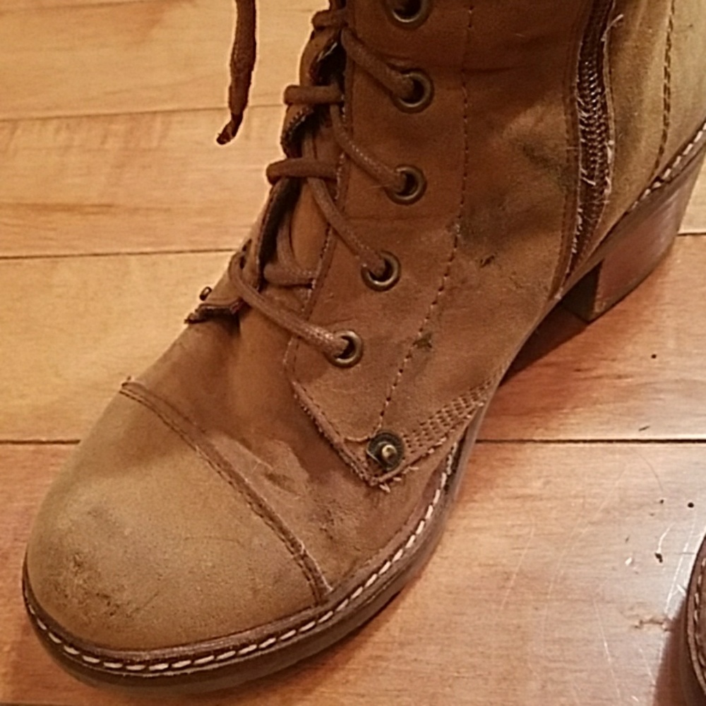Skechers Lace up Biker Boots - Picture 2 of 6