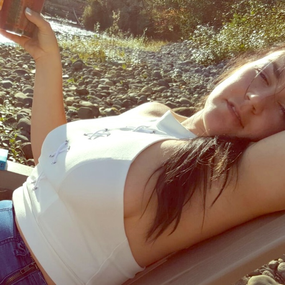 Lil white crop top halter