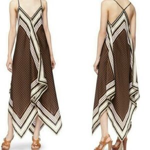 MICHAEL Michael Kors Scarf Print Silk Dress S