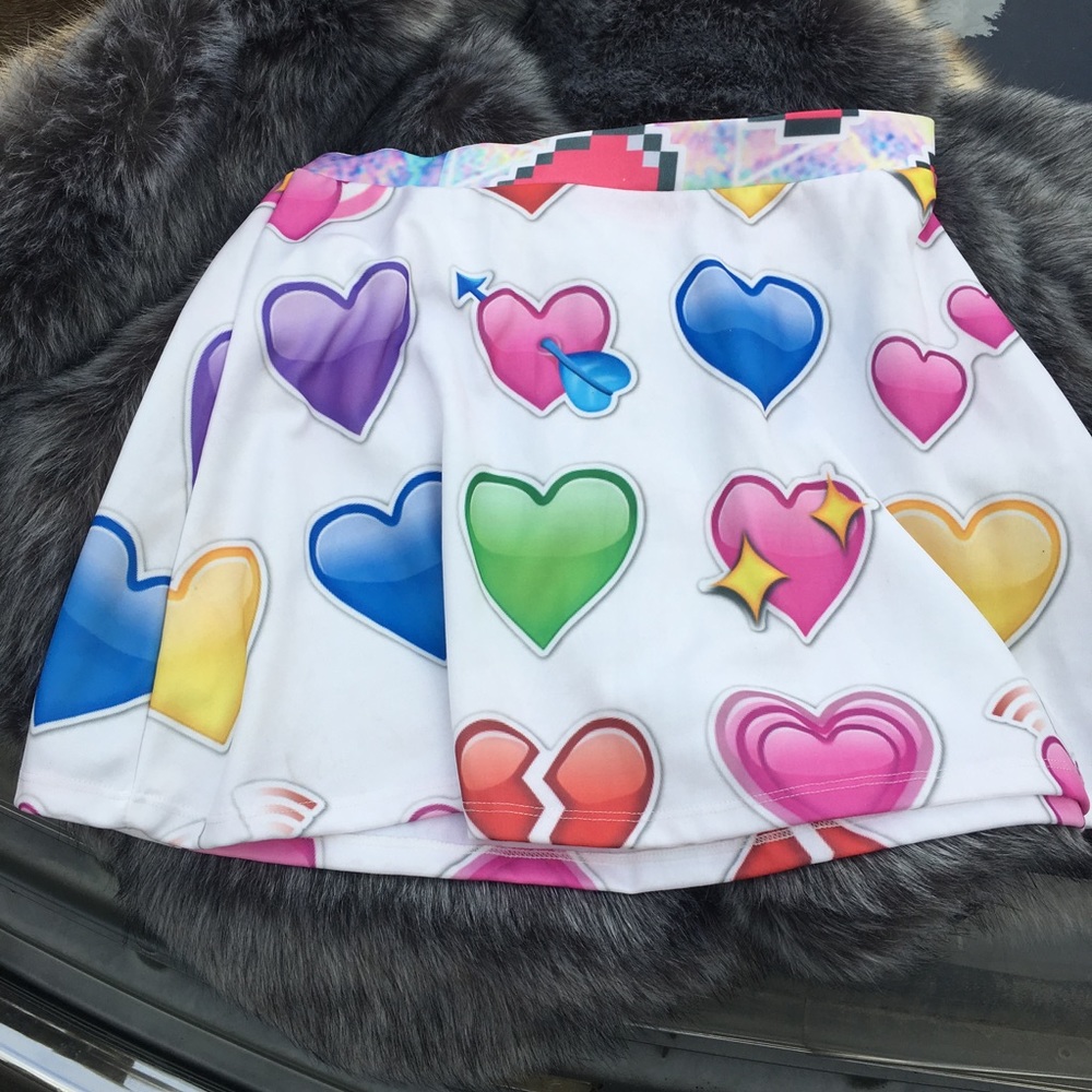 Emoji hearts ♥️ skirt