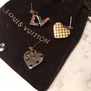 Authentic Louis Vuitton Trio Earings