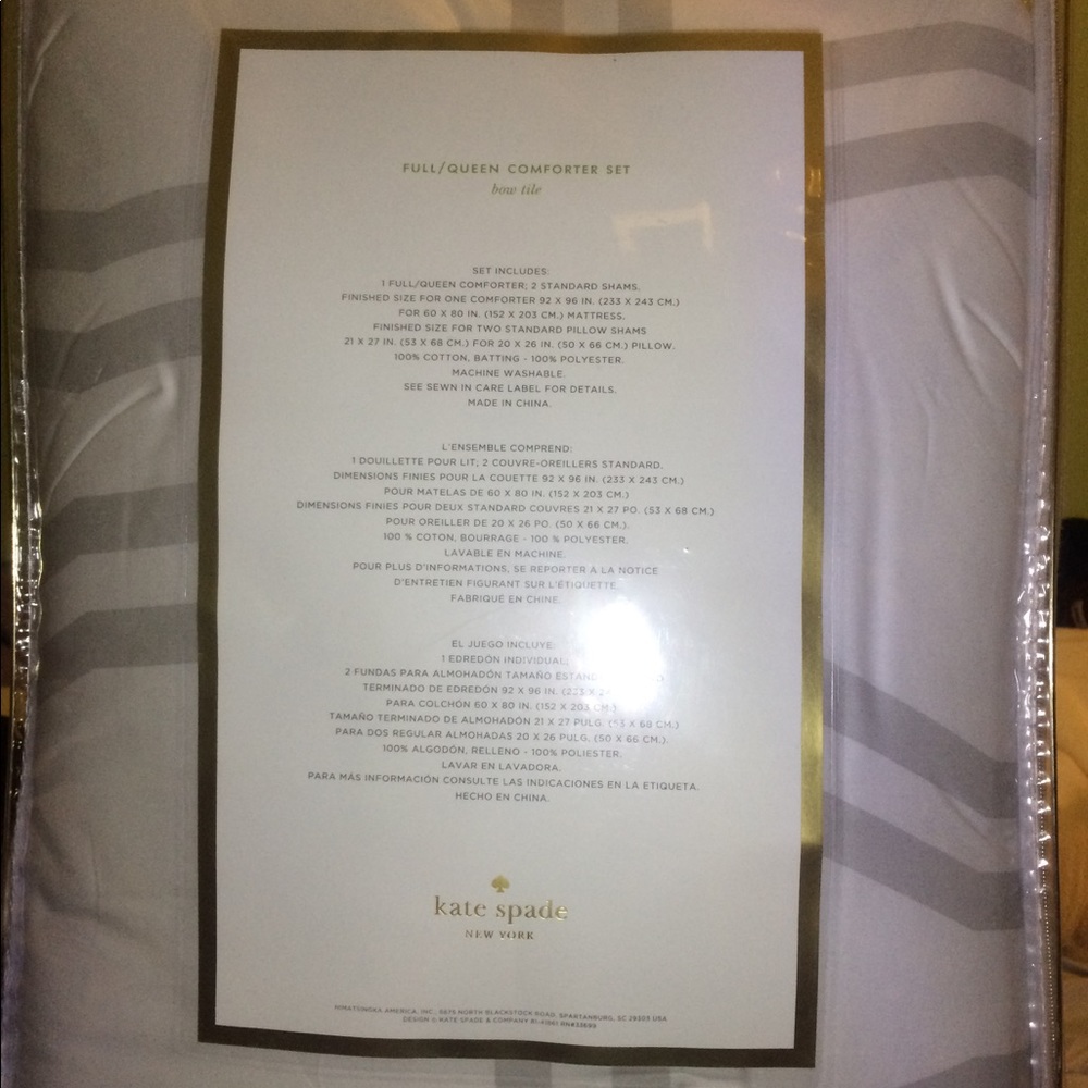 Kate Spade Full/Queen Comforter Set