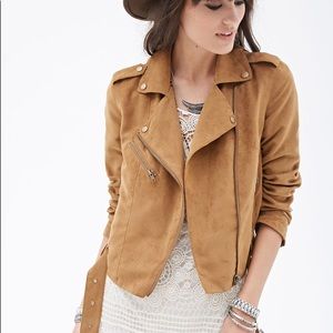 Forever 21 Faux Suede Moto Jacket