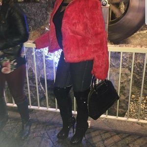 Sexy thigh high sequin boots