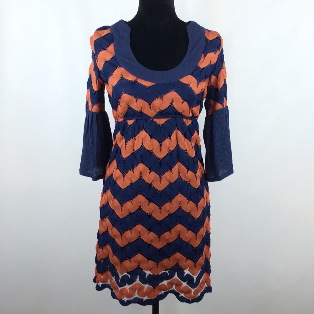 NEW JUDITH MARCH Empire Waist Crochet Dress