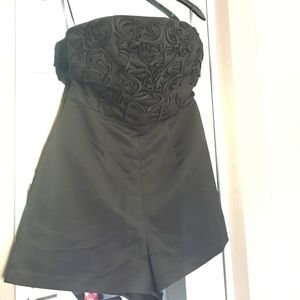 Topshop Black Silk Romper