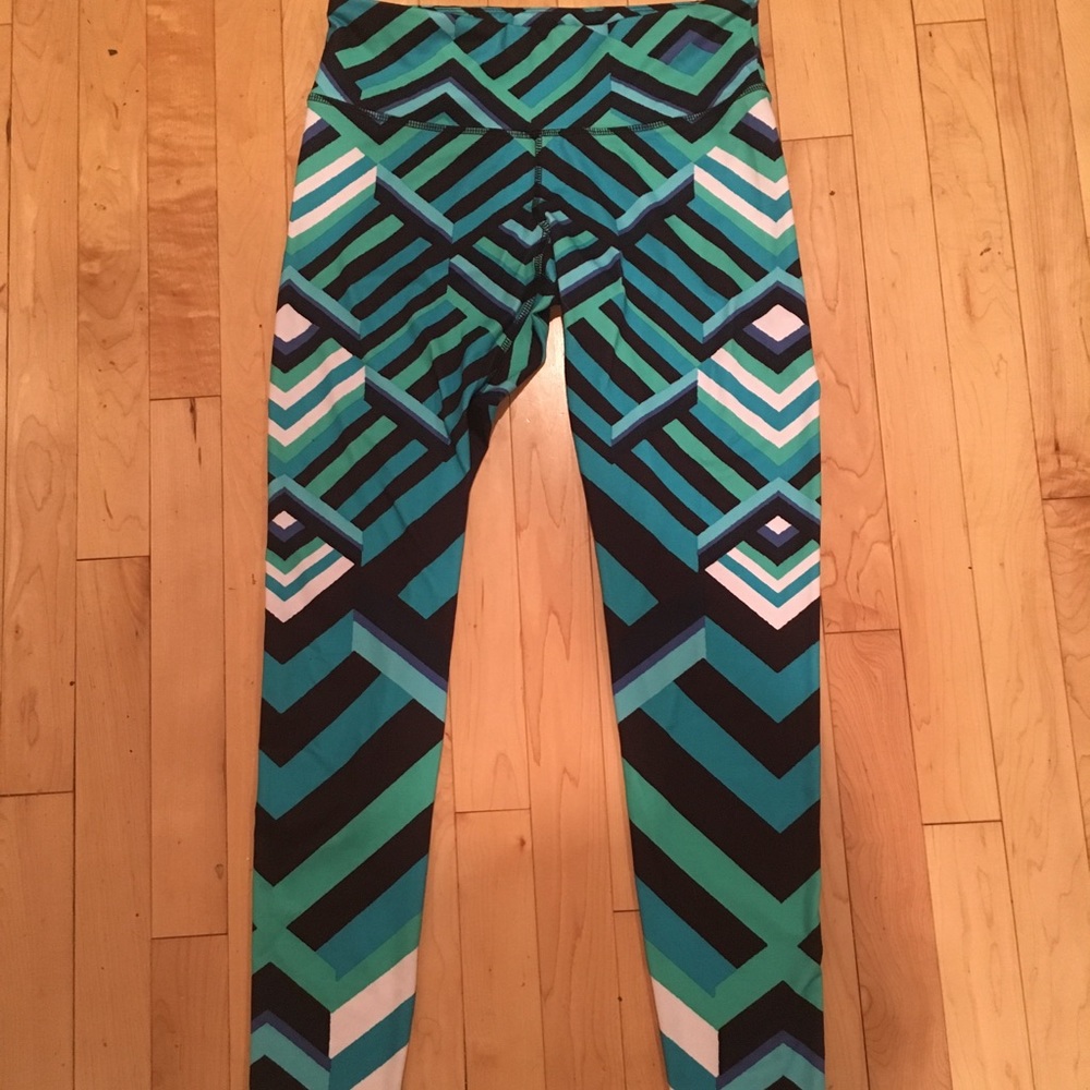 Athletic leggings with matching sports bra