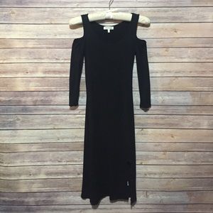 SOLD Monteau Black Cold shoulder dress