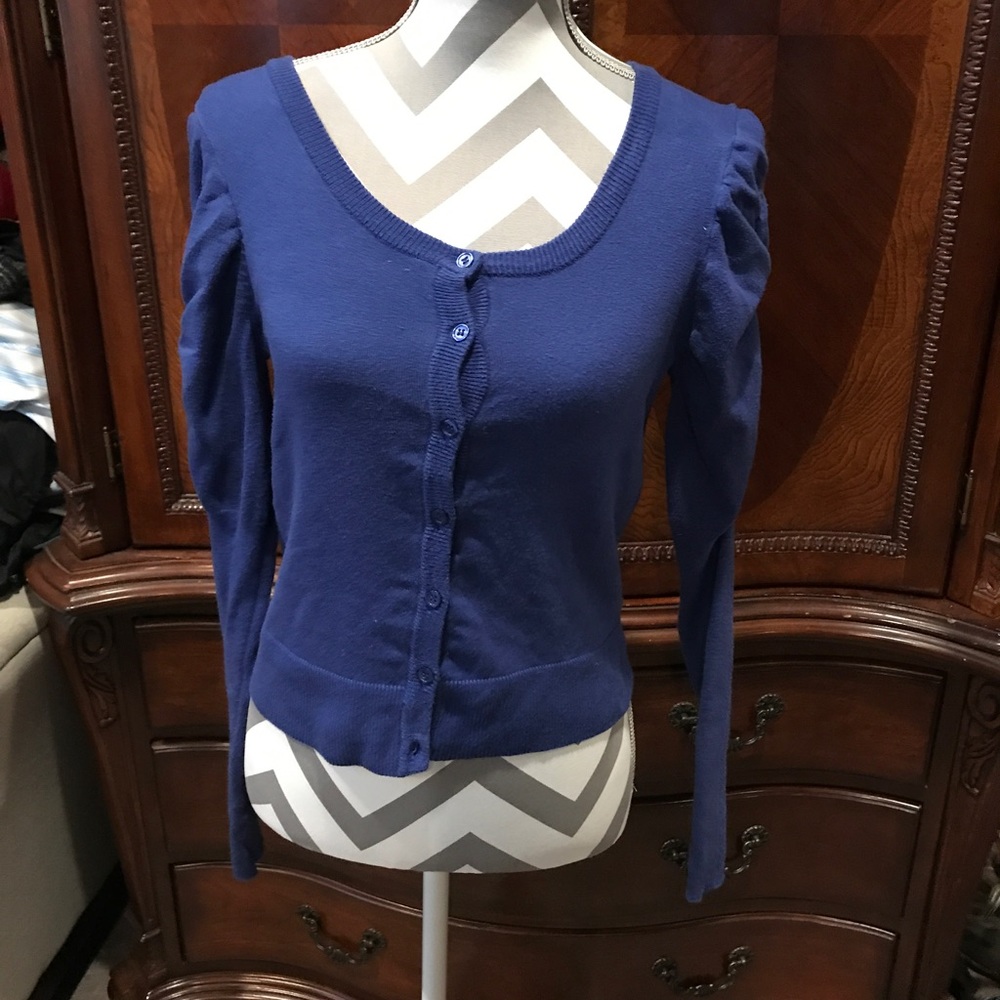 Ruched Purple Sweater