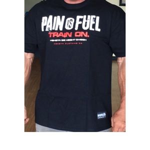 Men’s “Pain is Fuel” workout t-shirt