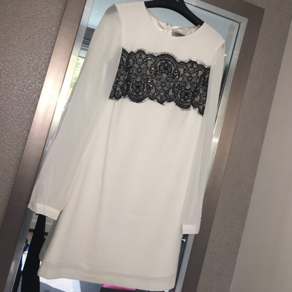 Lipsy White and Black Dress