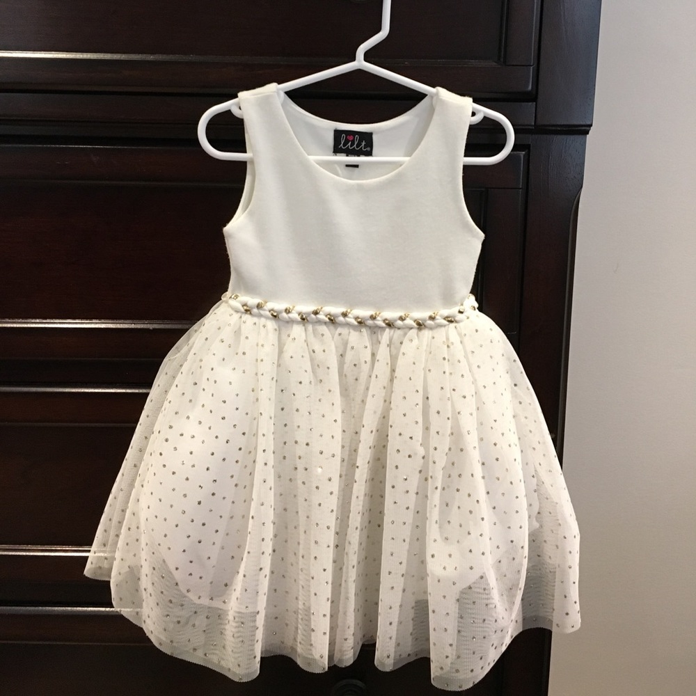 Ivory and gold 2T dress