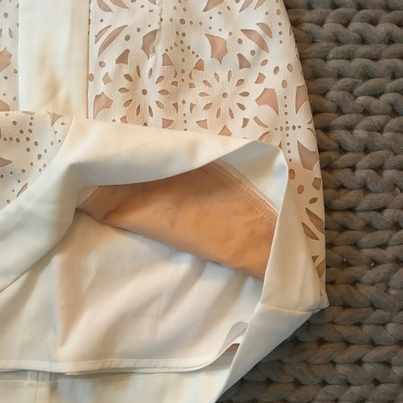 {Ark & Co} NWT Lasercut Lace Ivory Cocktail Dress - Picture 7 of 8