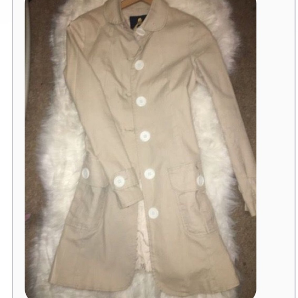 2323 Dakota women's tan nude trench button up coat