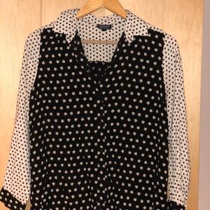TopShop patterned button down (Size 4)