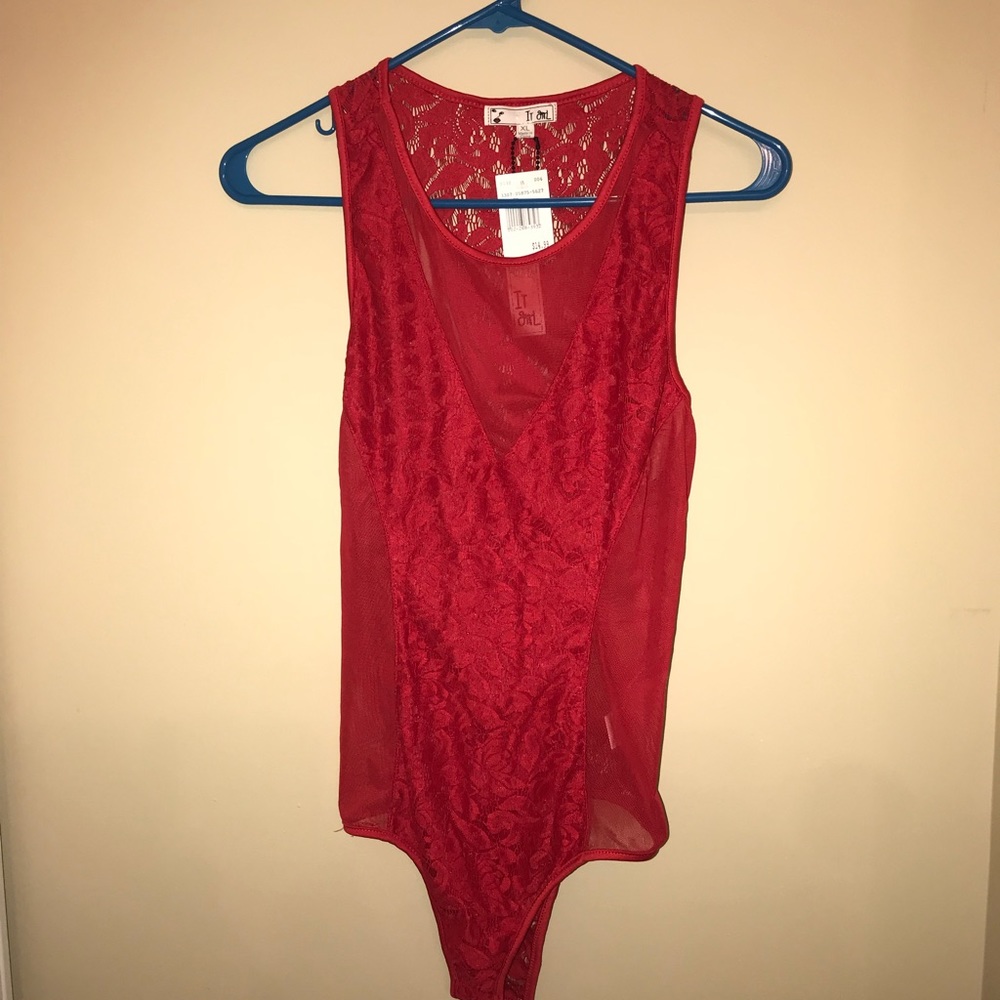 BNWT** Red Lace BodySuit