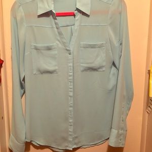 Bright light blue dress shirt