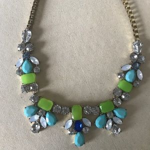Bauble Bar green blue gold necklace