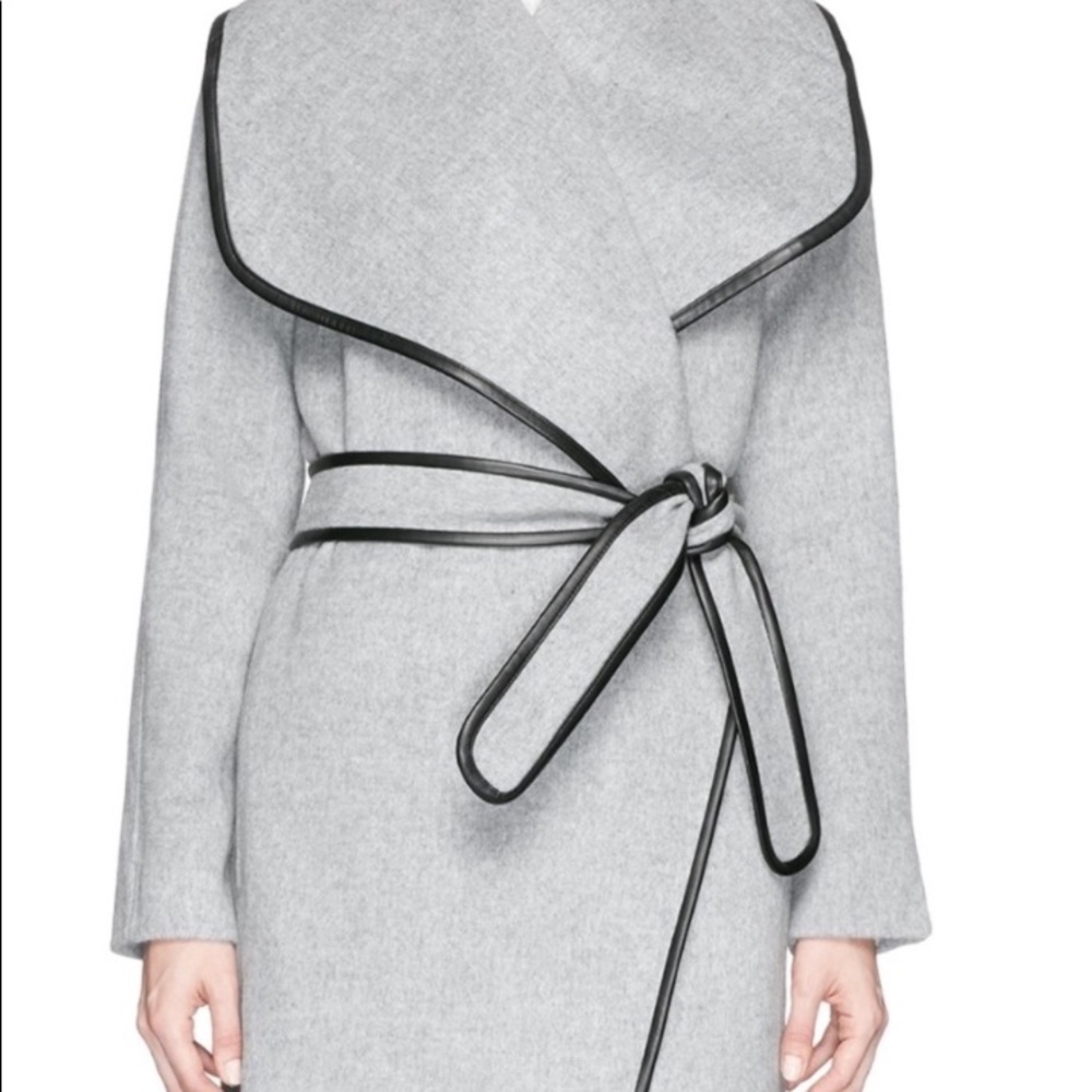 NWT Vince. drape front wool coat