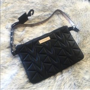 MK Michael Kors black quilted fanny pack small