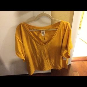 Free People yellow shirt size small