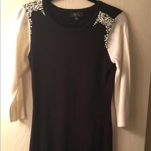 Black and white sweater dress