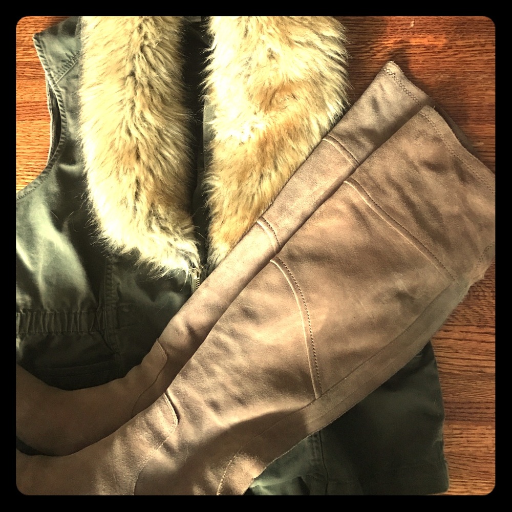 Vintage America Faux Fur Lined Vest