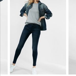 Mid rise stretch ankle jean leggings