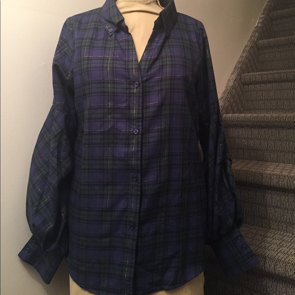 Greyson plaid button down shirt