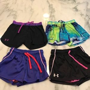 Under Armour Girls Shorts Lot YSM & YMD