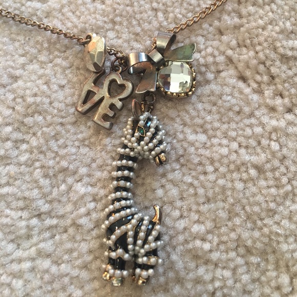 Betsey Johnson Zebra Pendant Necklace - Picture 1 of 2