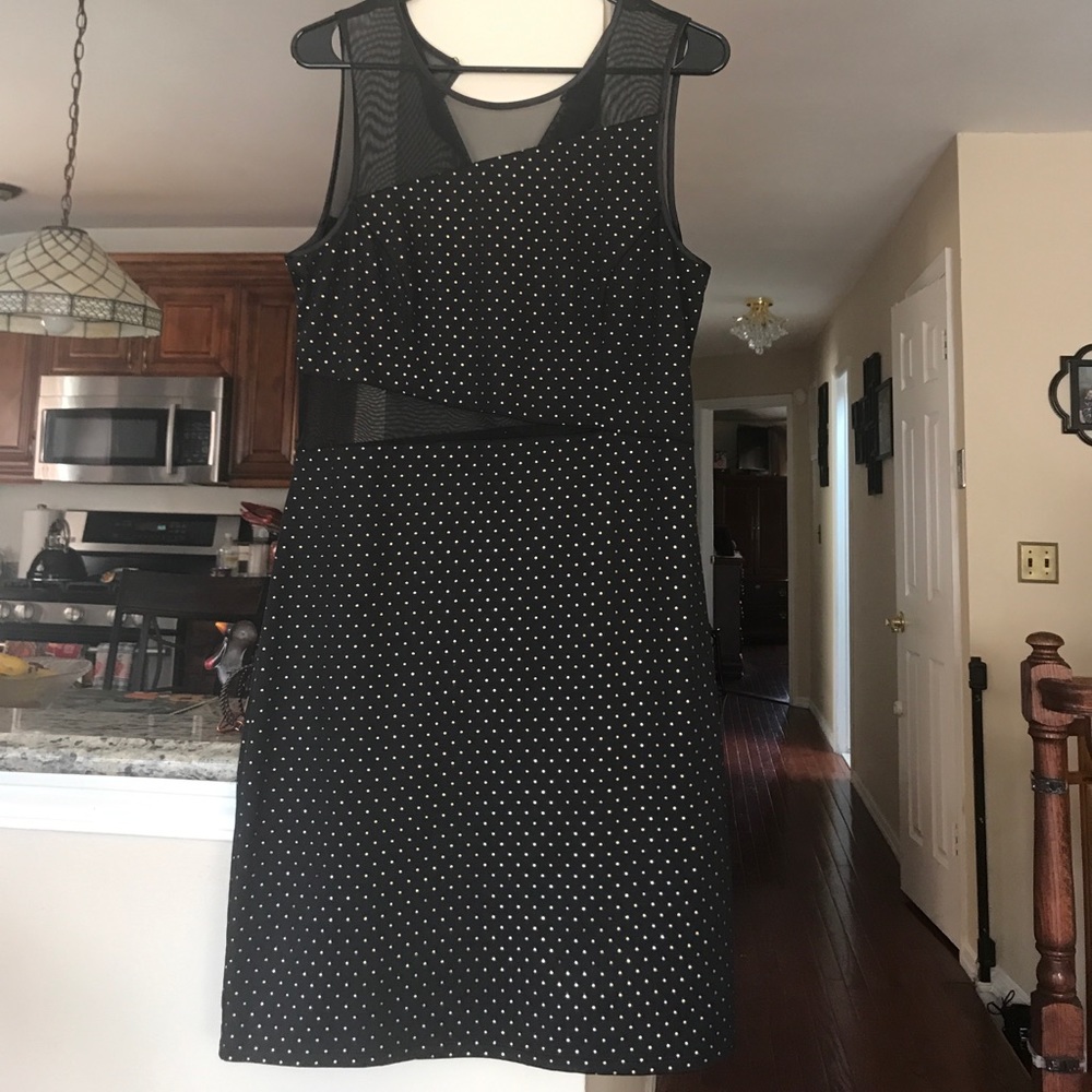 Black dress with gold studs & sheet cut out-med-