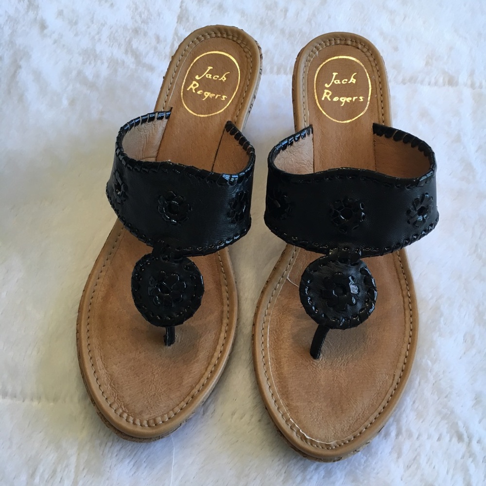 Jack Rogers wedge sandals, women's size 8