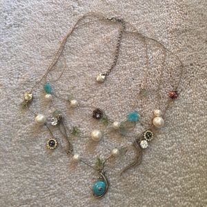 Betsey Johnson Snail and Ladybug Necklace