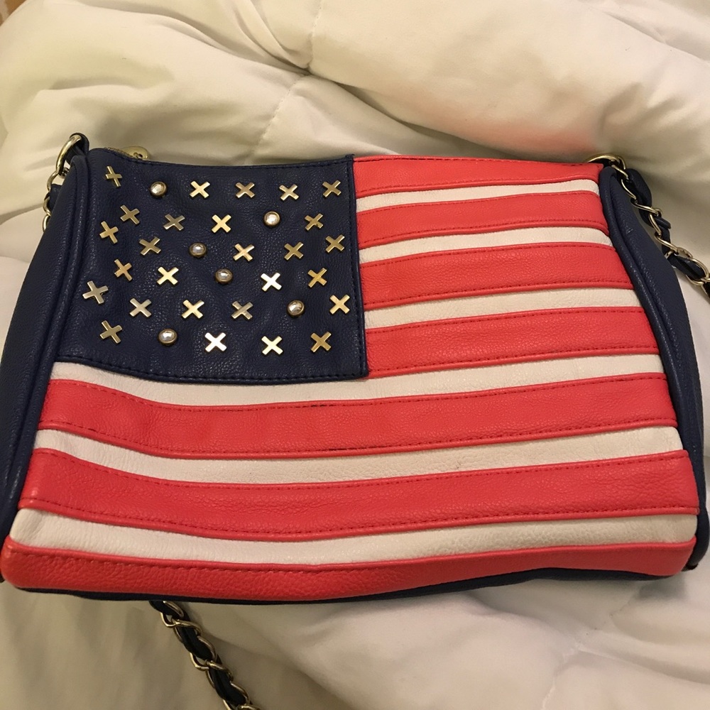 Betsey Johnson American Flag Crossbody