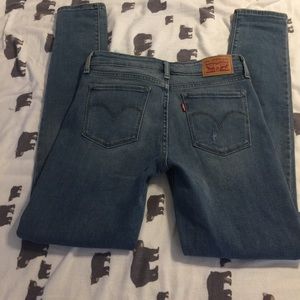 Levi's destroyed skinny jeans