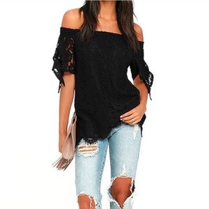 Lulu’s off the shoulder shirt