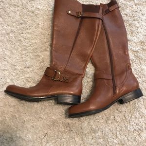 Naturalizer cognac boots wide calf boots
