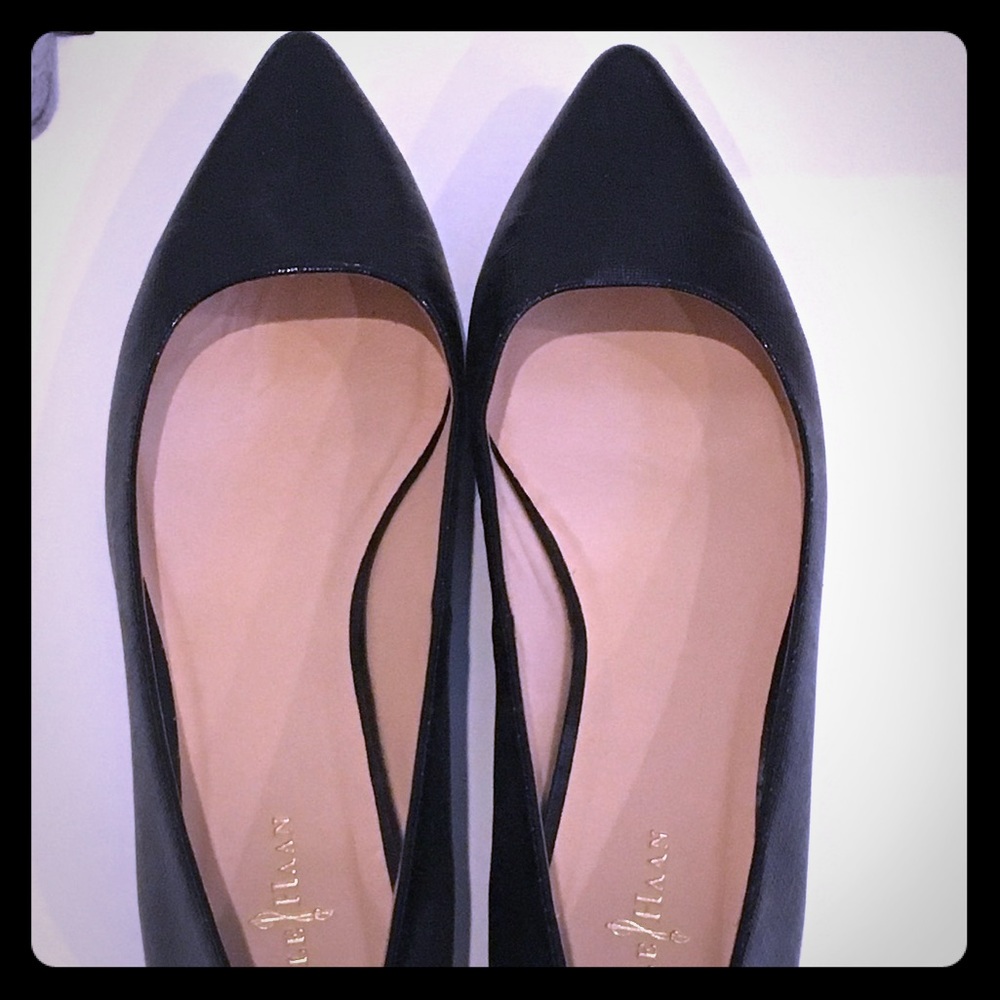 Black flat Cole Haan shoes