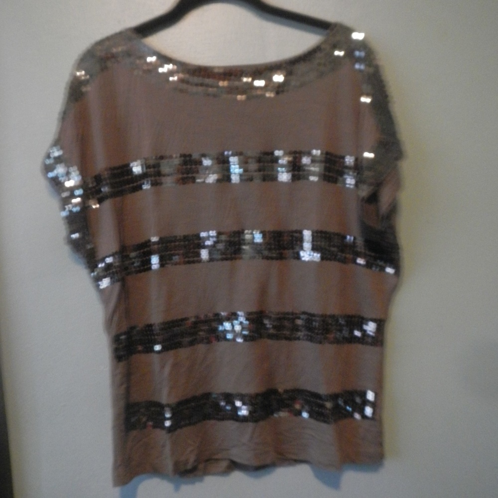 Sequin stripe top