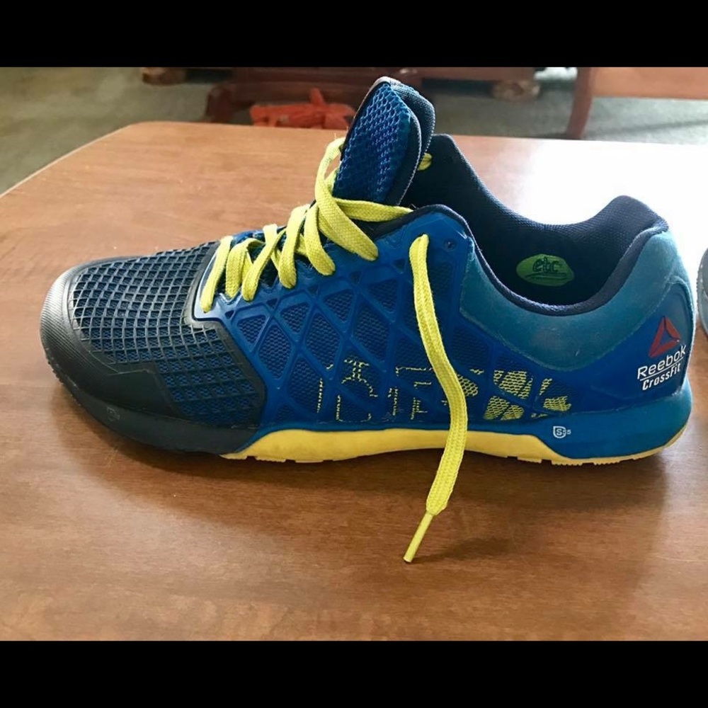 Men's Blue and Yellow Ropepro Crossfit Shoes