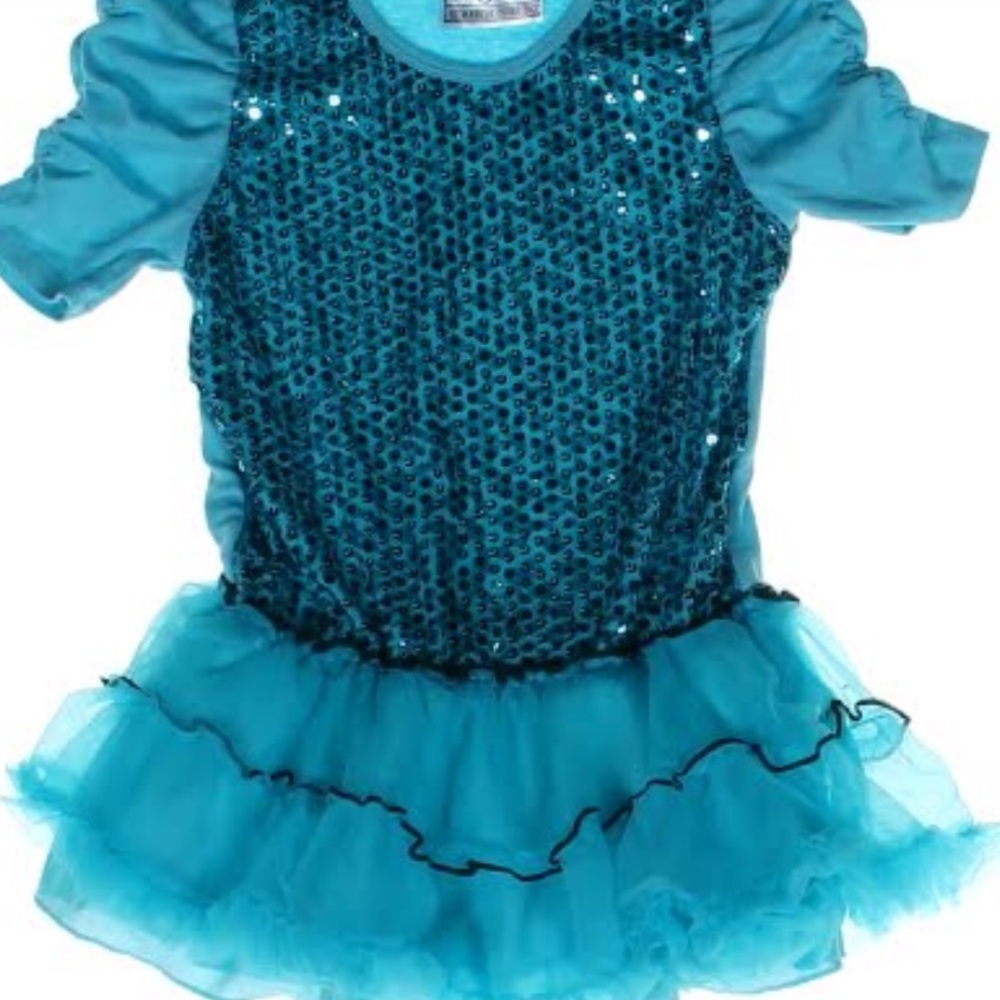 Blue sequin tunic top