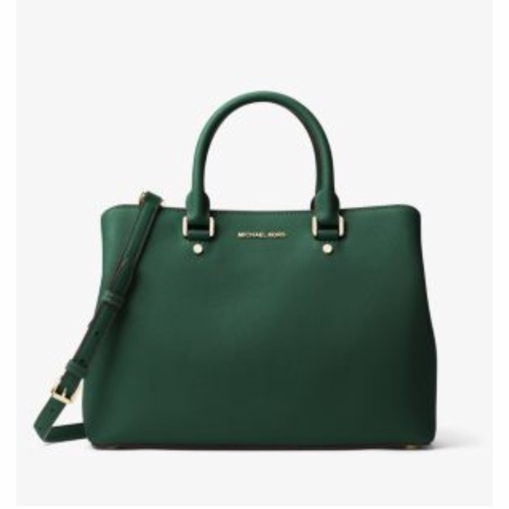 Michael Kors Large Savannah green satchel