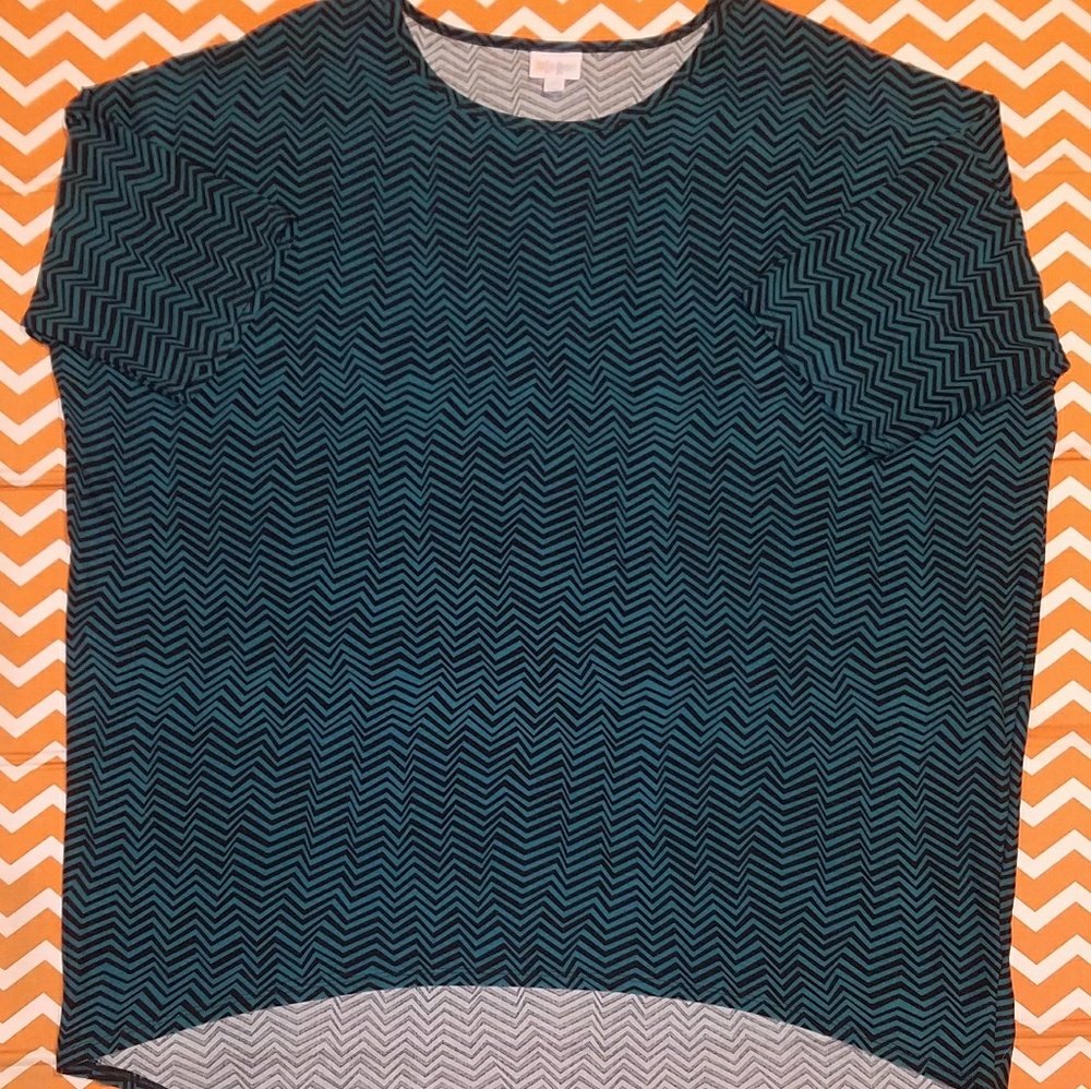Blue/Black Chevron LEGGINGS MATERIAL Lularoe Irma