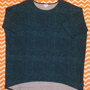 Blue/Black Chevron LEGGINGS MATERIAL Lularoe Irma