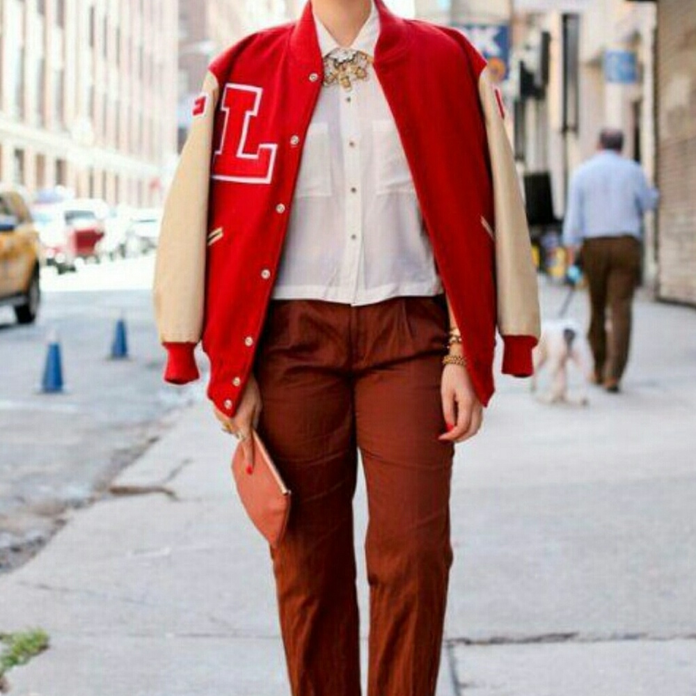 Vintage Varsity Jacket Cardigan Sweater Sportcoat