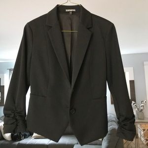 Express Black Ruche Blazer
