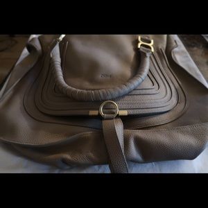 Gray Large Marcie Satchel Bag