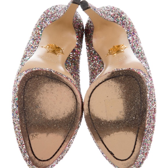 Charlotte Olympia Priscilla Glitter Platform Pump - Picture 3 of 3